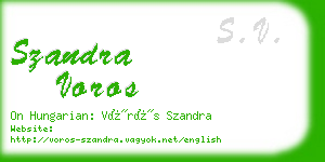 szandra voros business card